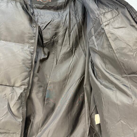 Castle X Raceware Puffer Coat Youth XL Black Hidden Hood Snowmobile Jacket - Picture 8 of 13